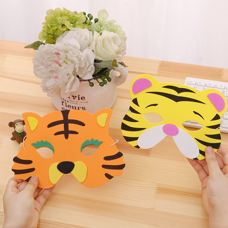 10Pcs/lot Cute EVA Foam Children Halloween Masks Party Forest Animal Masks Decoration Kids Birthday Party Supplies