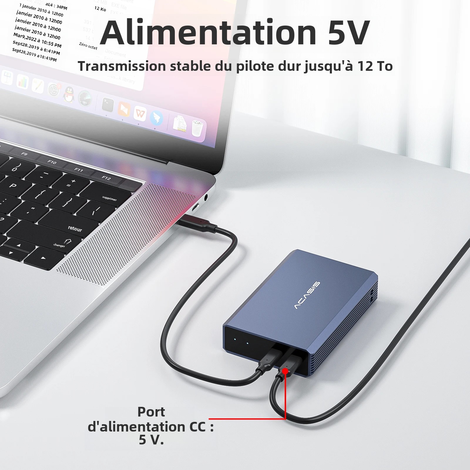 Acasis 2.5 Inch HDD Case Dual Bay External Hard Drive Enclosure Case SSD For SATA Hard Disk Array With RAID Function PC Case