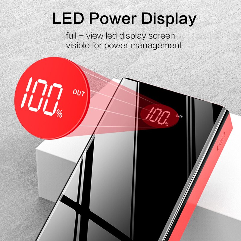 40000mAh Power Bank for Xiaomi Mi Power Bank External Battery Pack 4 USB Fast Charge Poverbank for iPhone 11 Samsung Powerbank