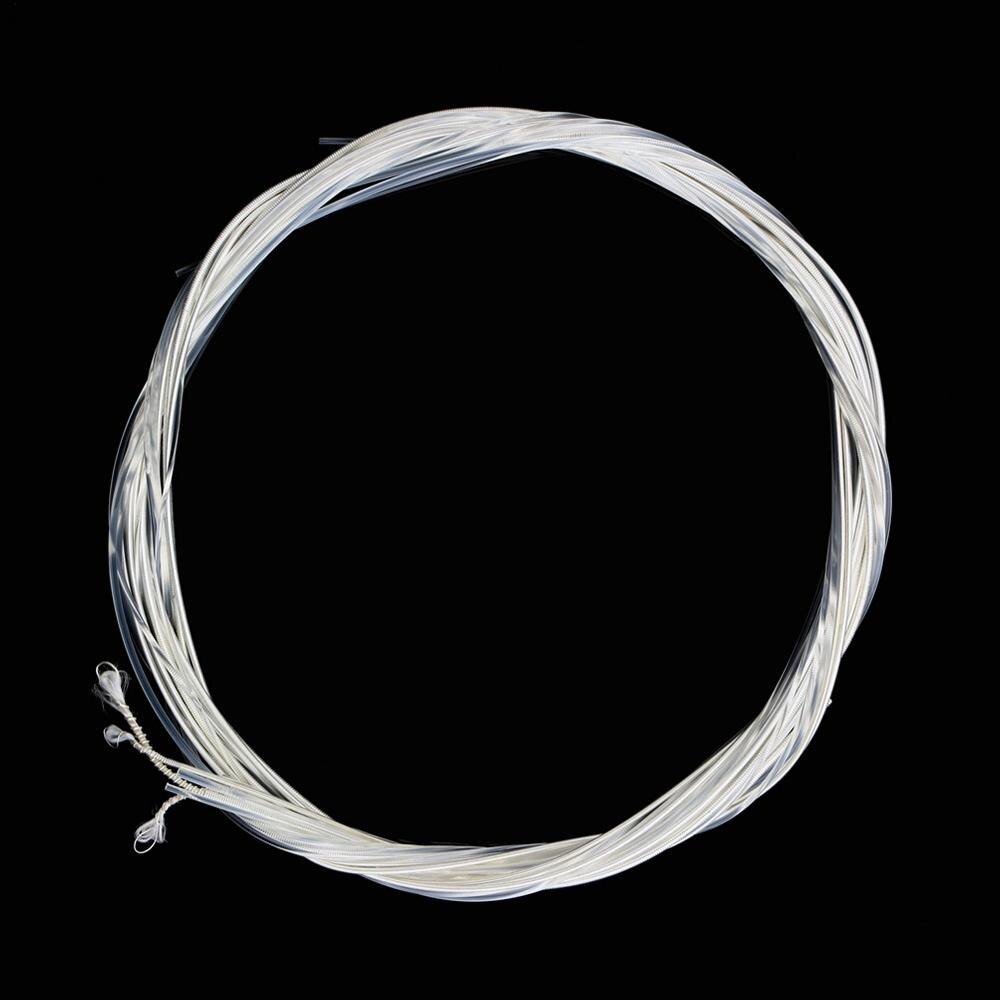 6pcs/set Guitar Strings Set Nylon Silver Plating Super Light for Classic Acoustic Guitar Guitar Strings: WHITE