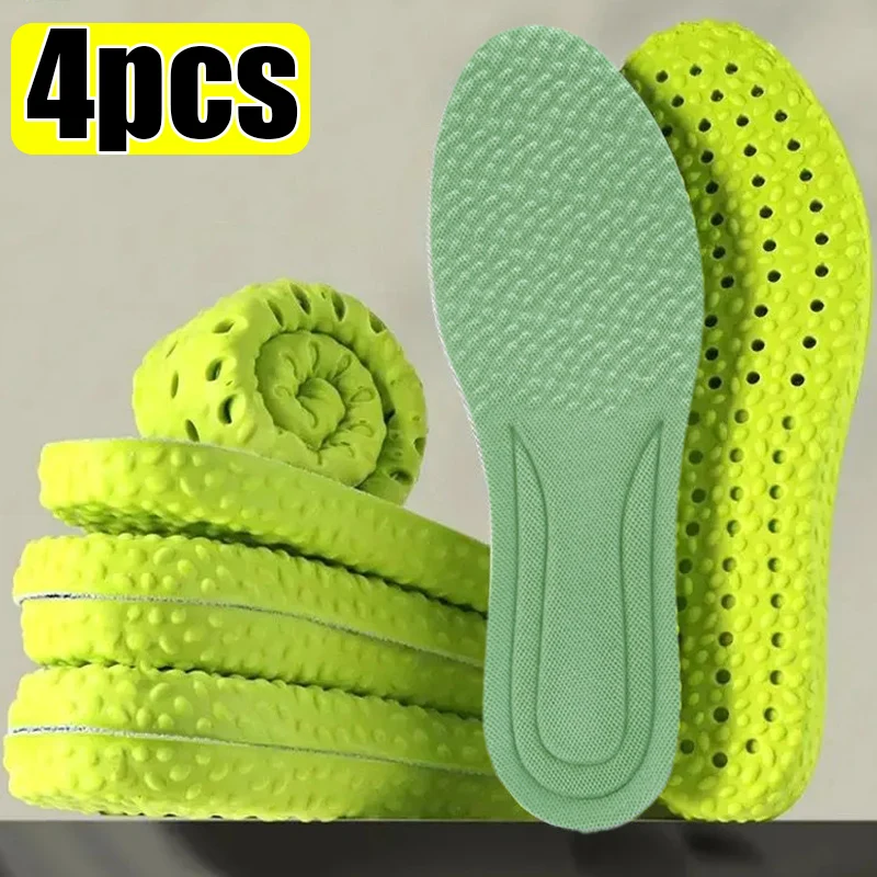 Weiche Massage Einlegesohlen Frauen Männer Atmungsaktive Arch Support Schuh Sohle Pads Unisex Deodorant Memory Schwamm Sport Fußpflege Einsätze: Brown / 1