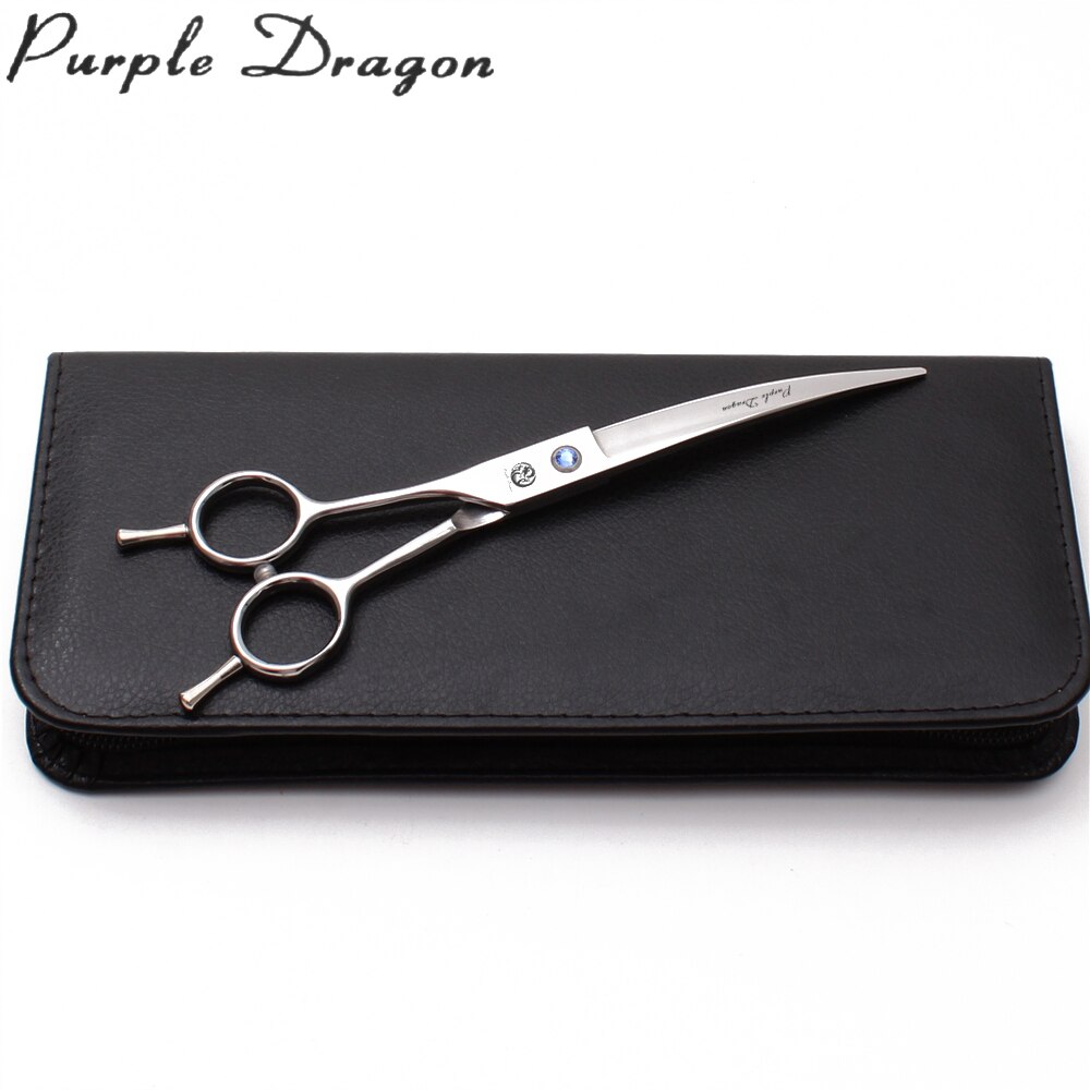 Linker 7.0 "JP Roestvrij Paarse Draak Shiny Animal Scharen Rechte Schaar Dunner Schaar Gebogen Schaar Huisdier Schaar z3006