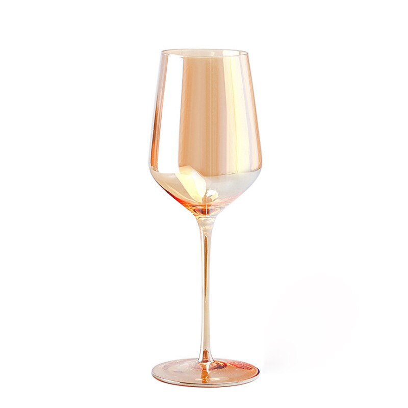 Ljus lyx guld vinglas dekoration bärnsten kristall champagneglas u-formad karaff cocktailglas dekorationsglas