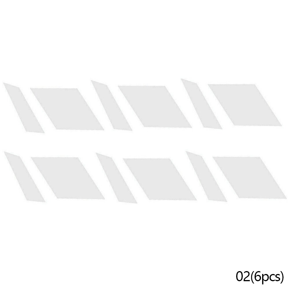 6 Pcs Traffic Safety Warning Tape Reflective Car Wheel Rim Vinyl Decal Sticker Waterproof Reflective Sticker For 18"-21": WHITE