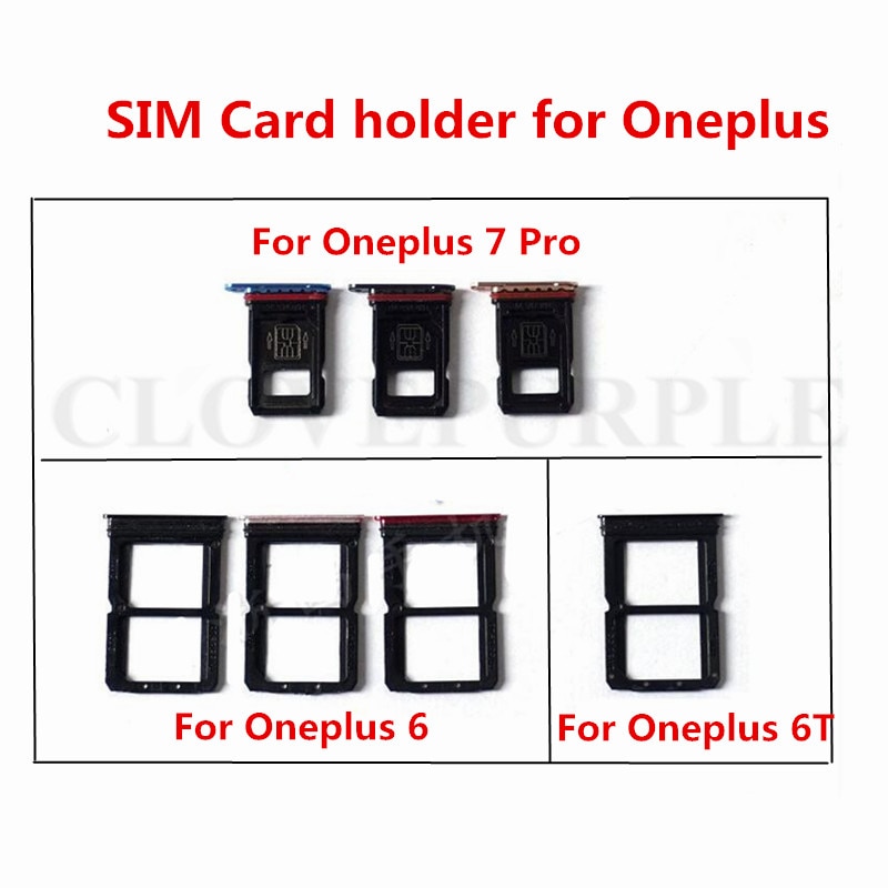 SIM Card Tray Vervangende Onderdelen SIM Card Slot Lade Houder Adapter Voor Oneplus 6 6T 7 Pro