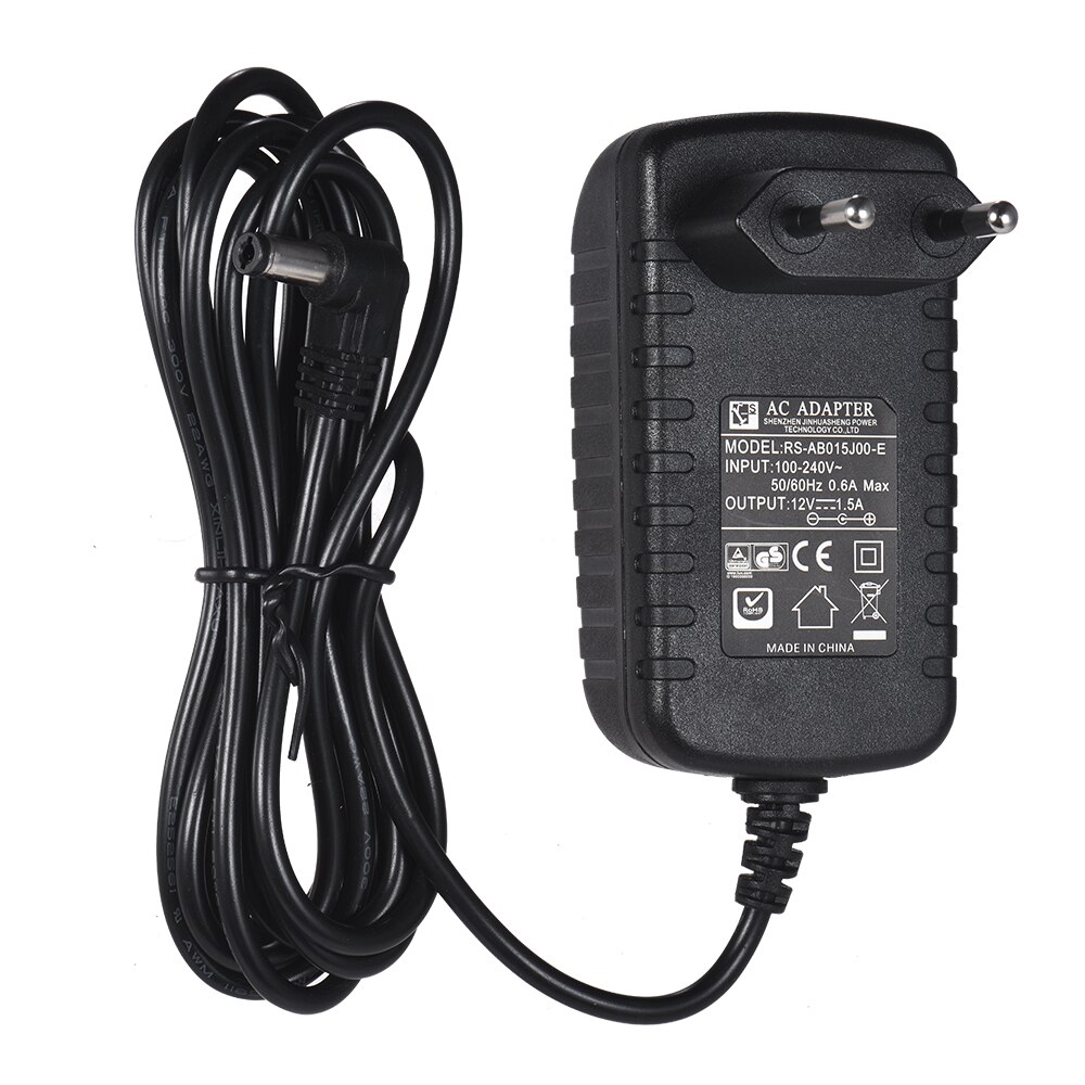 12V 1.5A AC Power Adapter Charger for Viltrox L116T L116B L132T L132B VL-162T LED Video Light Power Adapter Charger 100-240V