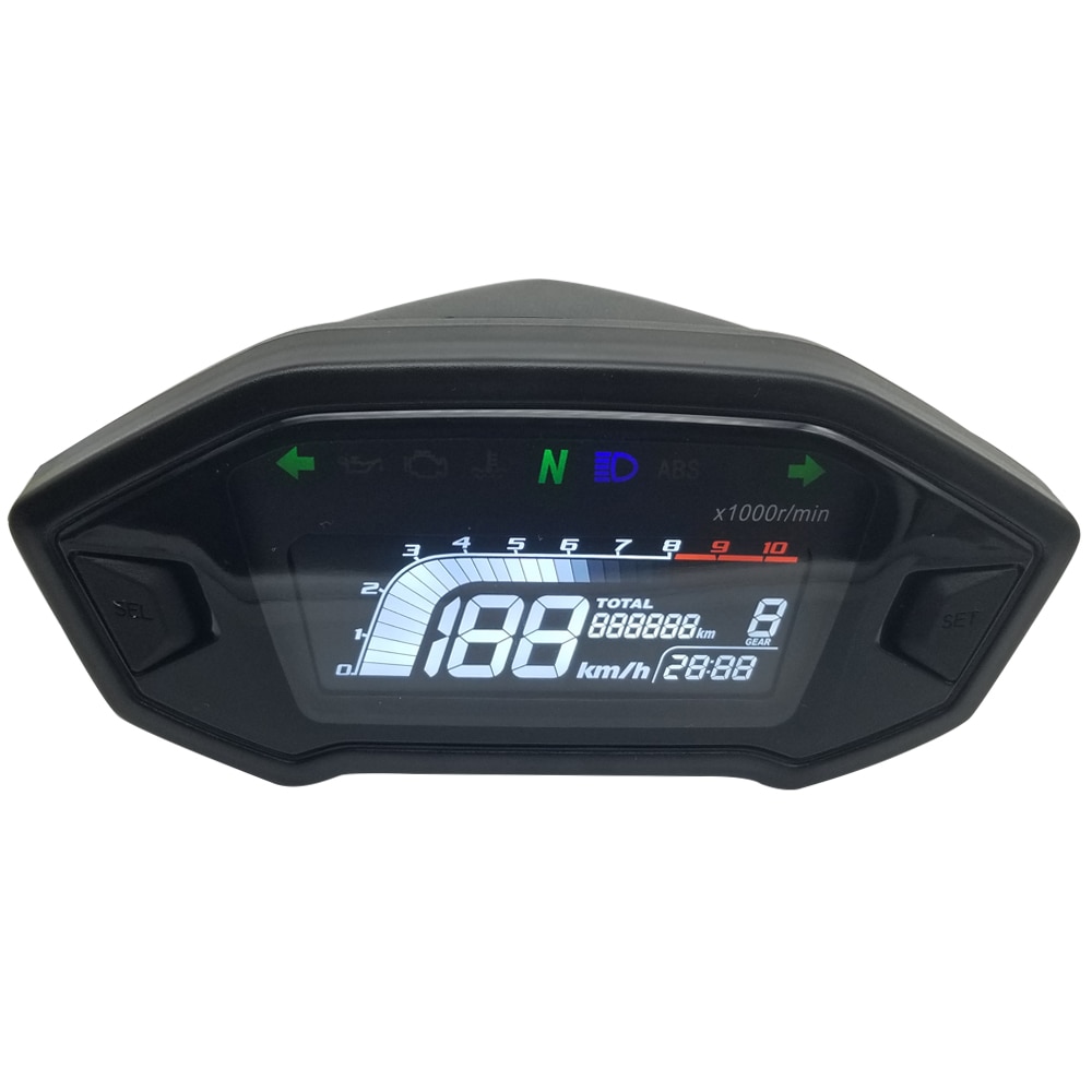 style VA screen clear in the sun motorcycle LCD speedometer seven color backlight optional backlight digital odemeter
