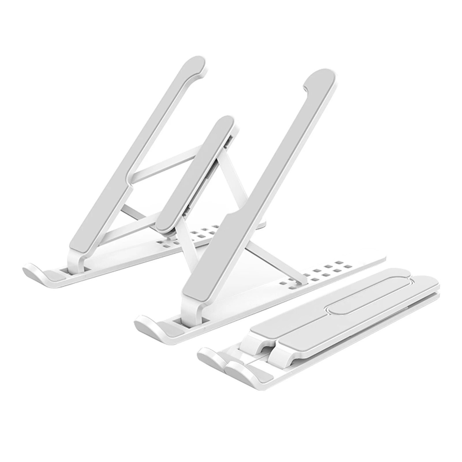 Laptop Stand Portable Tablet Holder Folding Laptop Mount Riser Portable Computer Laptop Mount: White