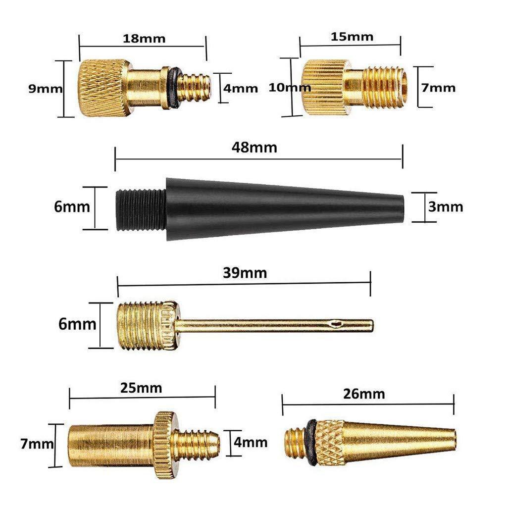 1 jeu de buses de Conversion de pompe à vélo en cuivre, outils d'adaptateur de coq à Air, anneau d'étanchéité de , adaptateur de Valve de vélo