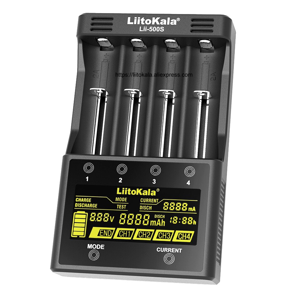 LiitoKala Lii-PD4 Lii-S6 Lii500s chargeur de batterie pour 18650 26650 21700 18350 AA AAA 3.7V/3.2V/1.2V/1.5V lithium NiMH batterie