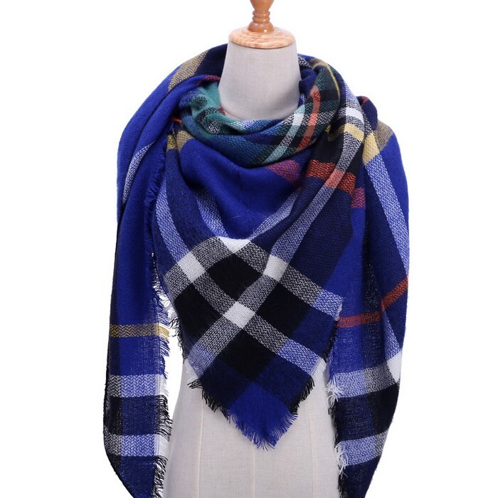 Plaid Farbe Einfache frauen Schals Dreieckige 140*140*210cm Kaschmir Warme Herbst Winter Schals wickelt schal für Frauen