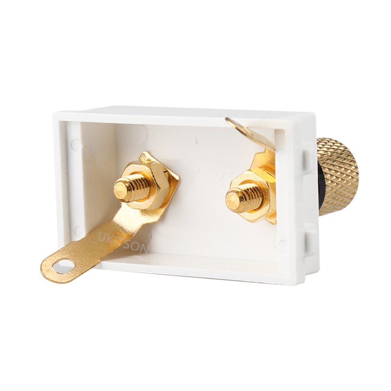 Gold Plated Binding Post Speaker Jack Plug Socket Slot Hifi Sound Connector For Wall Panel Outlet Audio Adapter