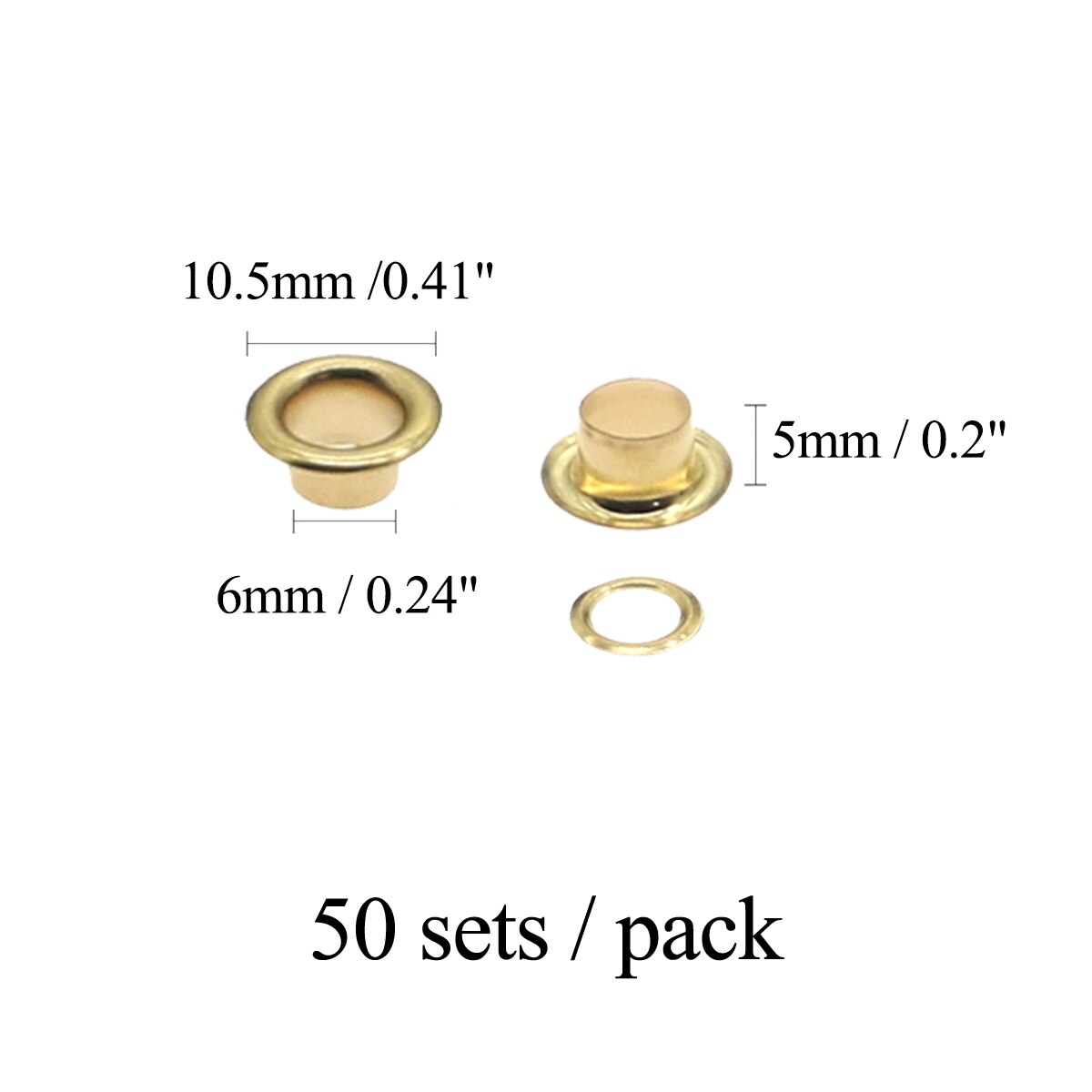 Produkter tyllesæt tyller øjer med kobber, drømmefarve og kobberagtig  (1/5 1/4 1/3 tommer indvendig diameter) tilbehør: 6mm rosaguld