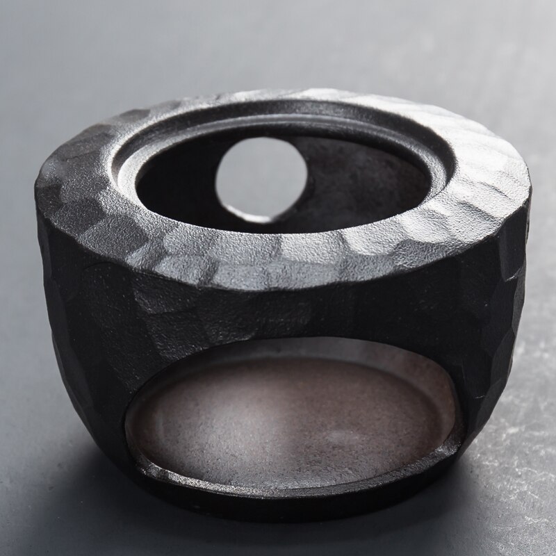 Hornillo de tetera de estilo japonés, Base cálida, portavelas de cerámica para té y café, calentador de leche, accesorios para la ceremonia del té, tetera, Salvamanteles: A