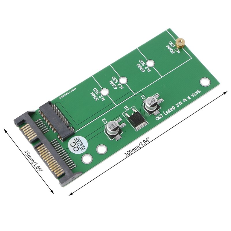 NGFF M.2 SSD à 2.5 "SATA 3 carte adaptateur pour 30/42/60/80mm M.2 disque dur SSD T3LB