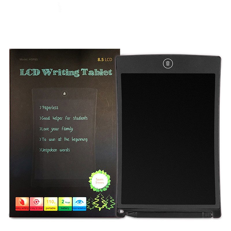 LCD Writing Tablet 8.5 inch Digital Drawing Electronic Handwriting Pad Message Graphics Board Digital Tablets with Stylus Pen: Black