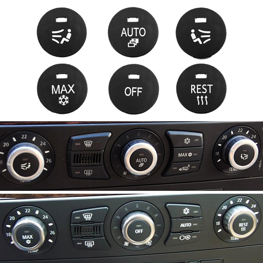 Klimaanlegg panel bryter knapp sentral kontroll knott deksel max auto off hvile sete ventilasjon for bmw 5 serie  e60 03-10