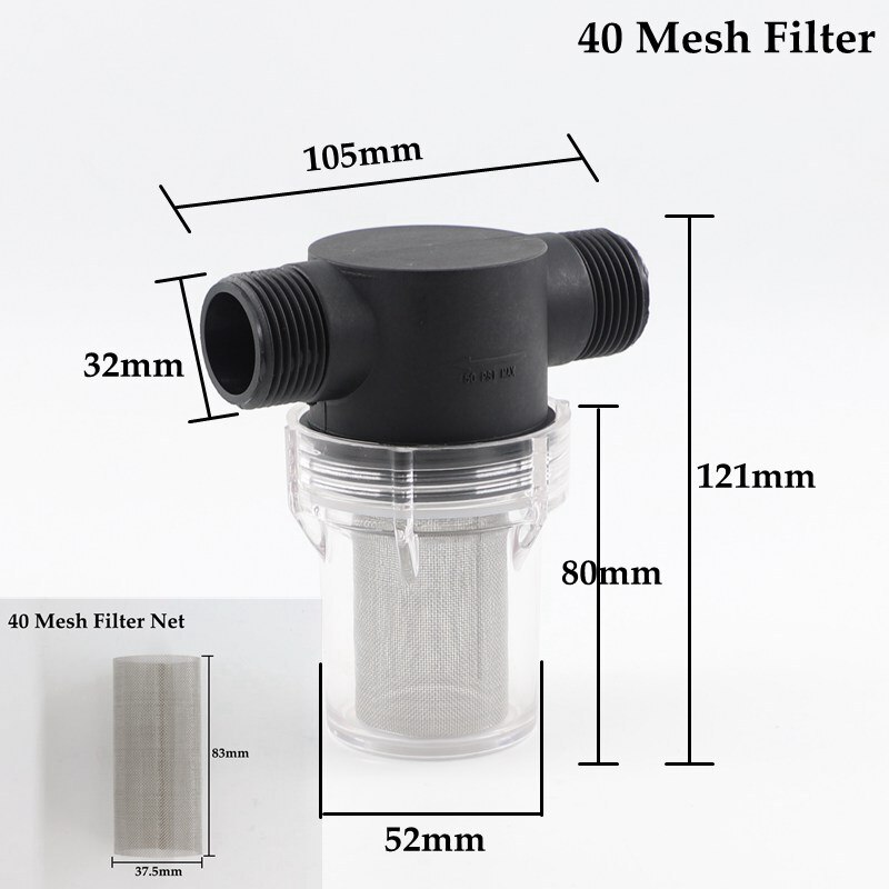 Garden Watering Filter 1&#39;&#39; Male Thread Plastic Irrigation System Impurity Prefilter Aquaculture Household Water Pipe Filter: 1 Inch 40 Mesh