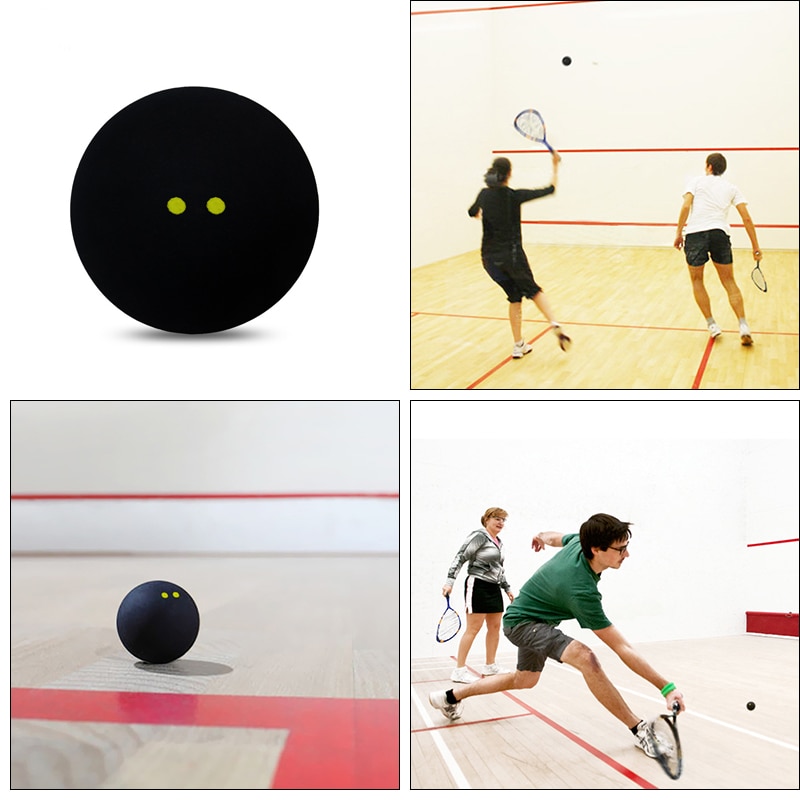 Squash bold to-gule prikker lav hastighed officielle sports gummibolde spiller træning konkurrence squash