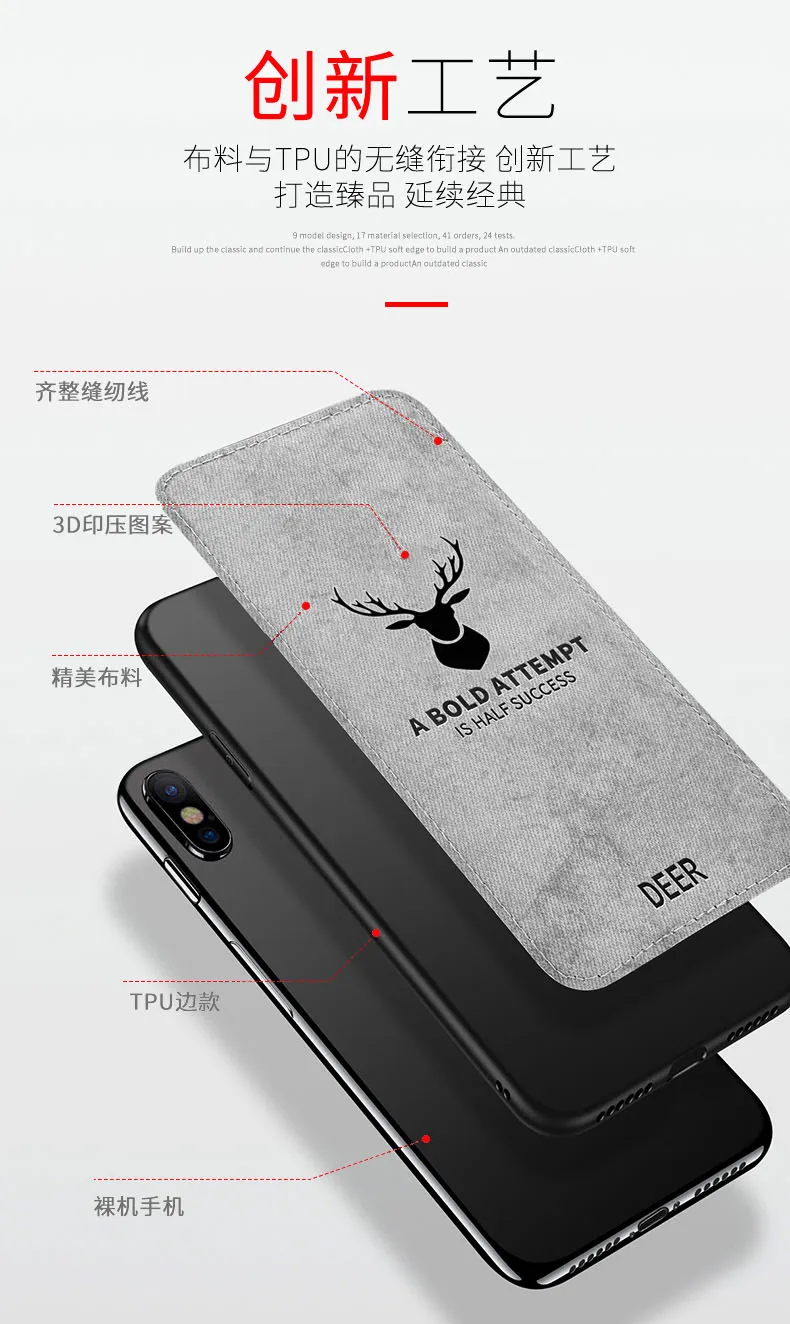 Für oppo reno 2 z 2z 2f fallen Luxus weiches Silikon hartes Gewebe Hirsch schlanke Schutzhülle für Reno 10x Zoomen Hülse