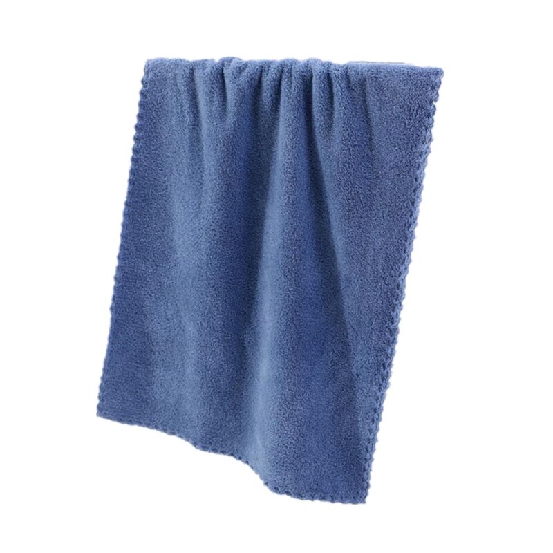 Superfine Fiber Soft Melange Child Towel Hand Towel Home Cleaning Face For Baby For Kids: Gray-blue