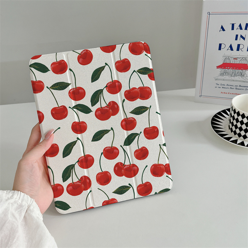 Cute Cherry Case For Apple iPad Air 2024 11 inch Air5 4 10.9 iPad 5 6 7 8 9 Gen 9.7 Air 3 10.2 10.5'' mini 6 5 4 Soft Cases: Ipad Pro12.9