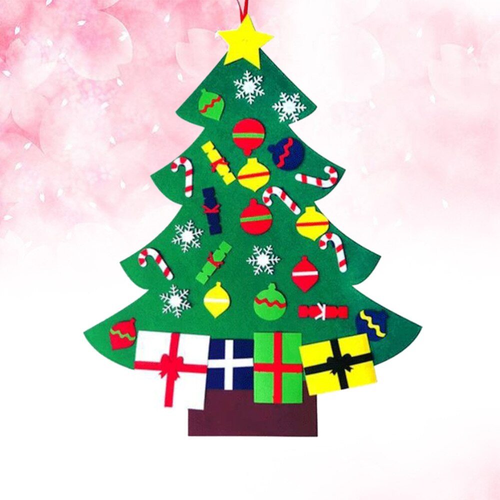 DIY Felt Christmas Tree Kids Xmas for Christmas Decorations (Green)