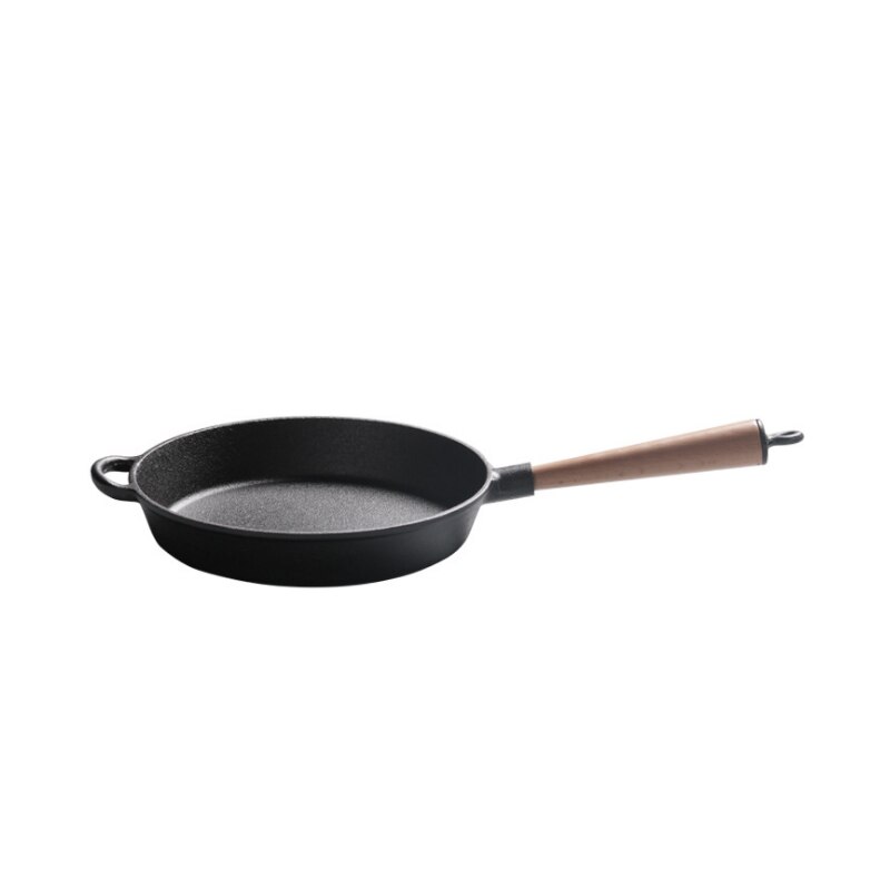 22cm 24cm 26cm Cast Iron Frying Pan Steak Pot with Wooden Handle Cast Iron Skillet Set 3pieces Cookware Set