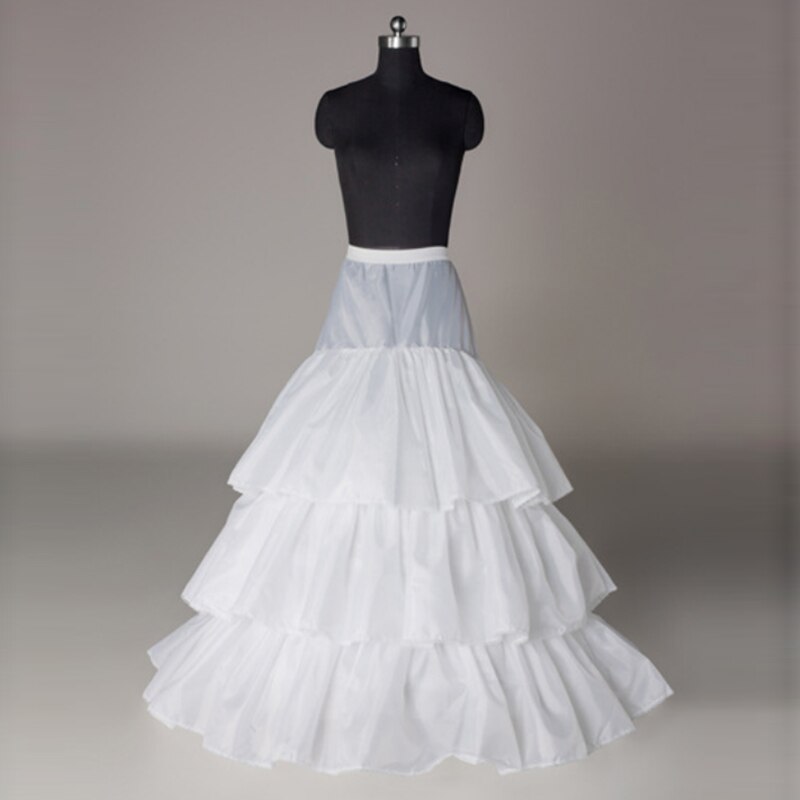 Jupon de mariage pas cher Jupon Court Train Crinoline Slip sous-jupe pour une ligne robe de mariée 3 couches Accessoires de mariage