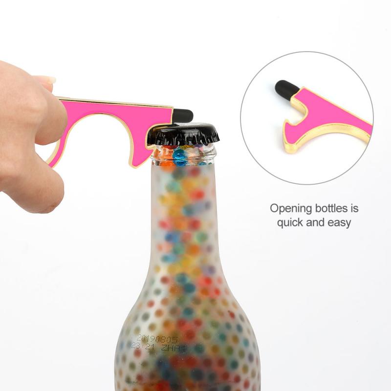 No Touch Open Door Tool Beer Trigger Touch Screen Key Chain Anti Contact Door Opener Tool Contactless Safe Elevator Artifact