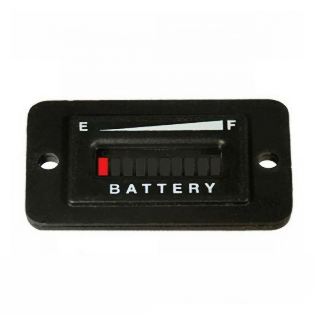 Indicador de batería 10 barras LED CC 6-120V, medidor de voltaje de batería de litio, resistente al agua, para coche y motocicleta