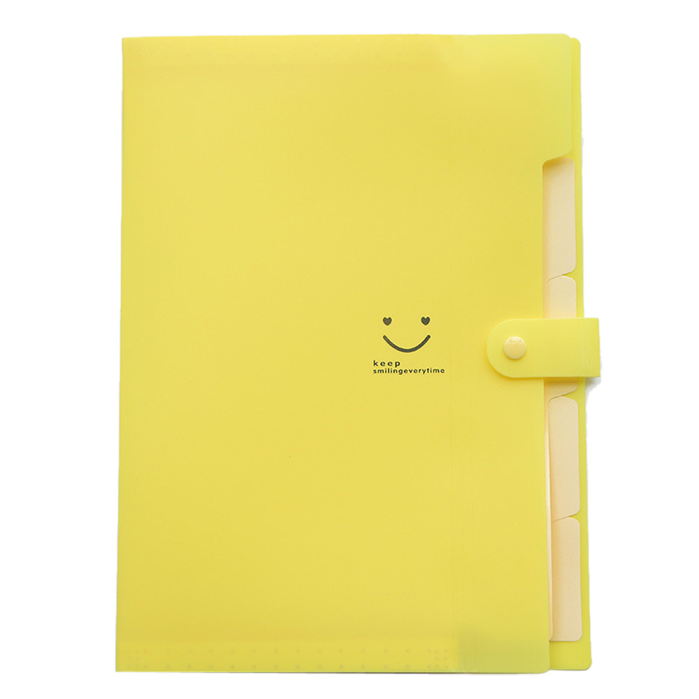 A4 File Document Bag Office PP Expanding File Folder Pouch Bill Folder Holder Organizer Fastener Office #U: D