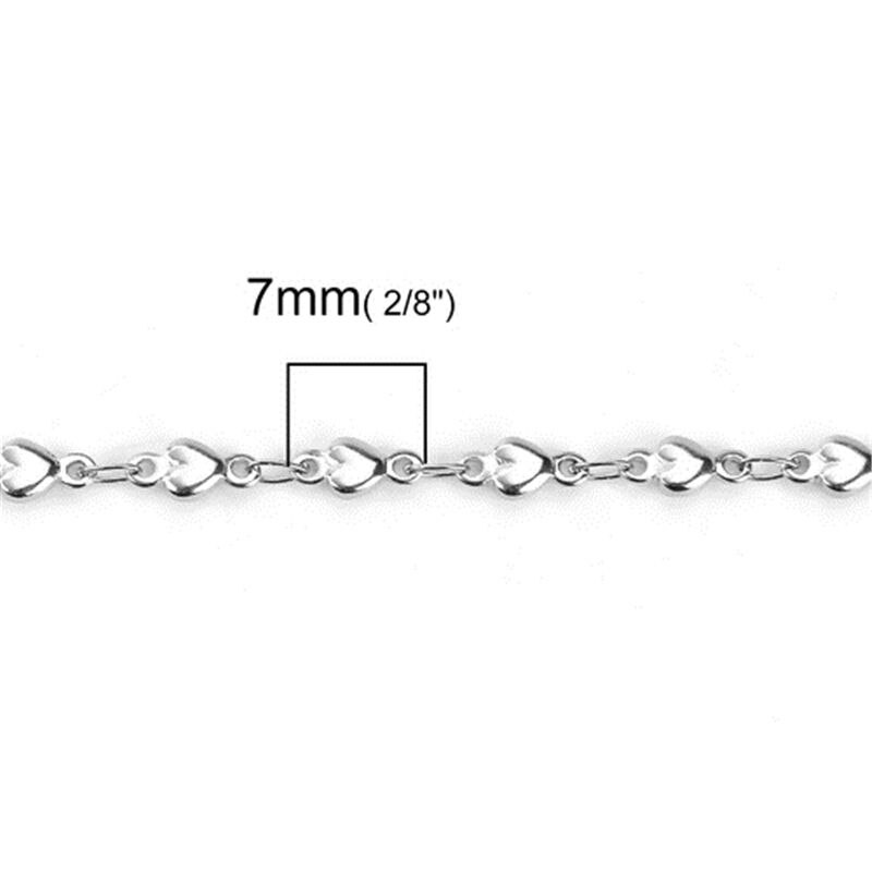 1PC Simple Stainless Steel Anklets Heart On Foot Ankle Bracelets For Trendy Women Female Men Leg Chain Jewelry 23cm Long