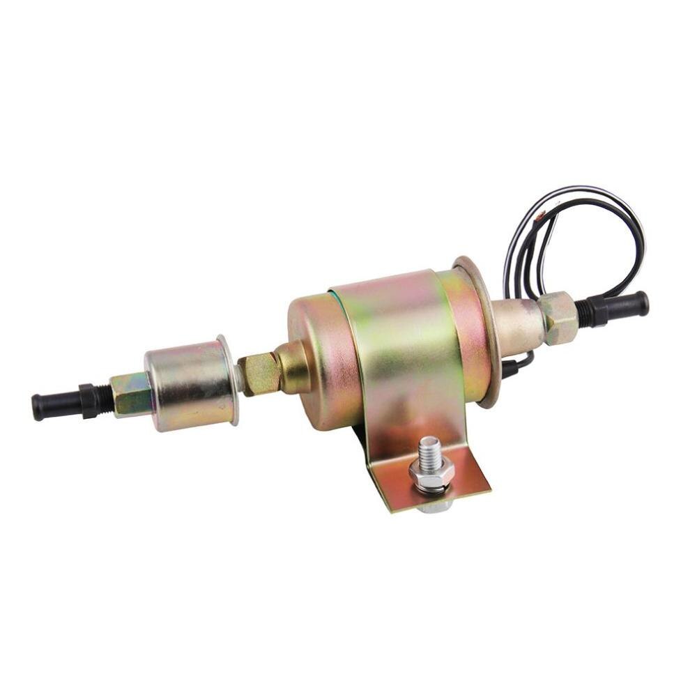 Automotive 12V Electronic Fuel Pump White Zinc Low Pressure Inline Fuel Pump Highest 12 Inches Fuel Suction