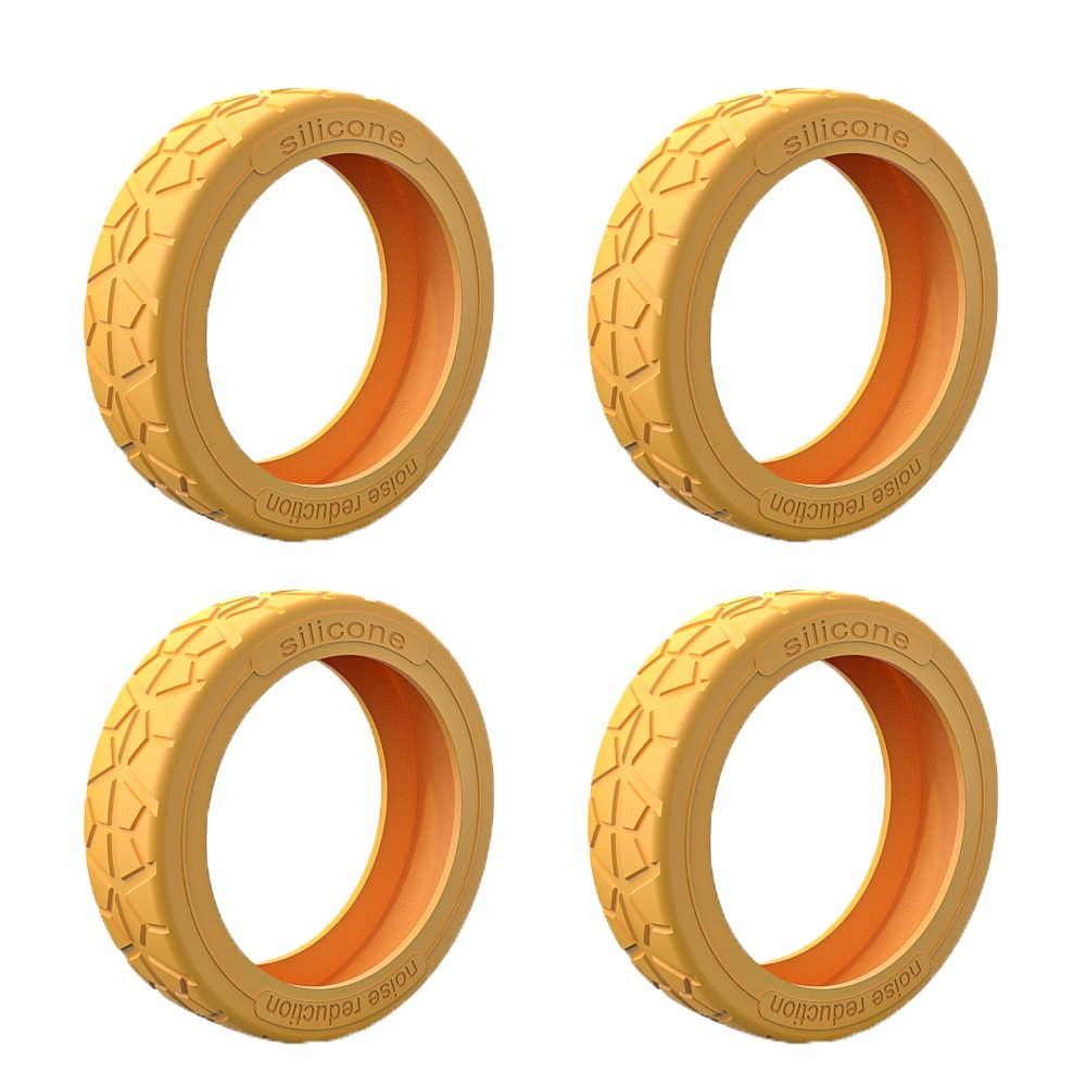 4/8 stücke 5cm Silikon Reisegepäck Caster Schuhe mit Silent Sound Koffer Räder Schutz abdeckung Trolley Box Rollen Abdeckung: Orange