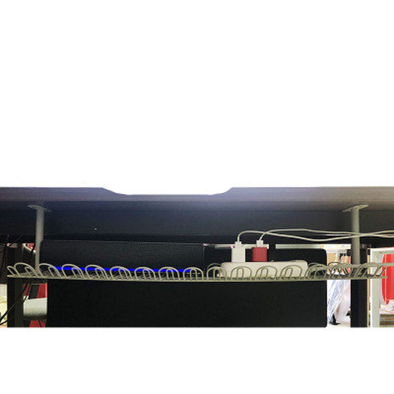 hanging basket Metal Table Bottom Shelf for plug socket Storage rack holder Home Office Desk Cable Wire Organizer