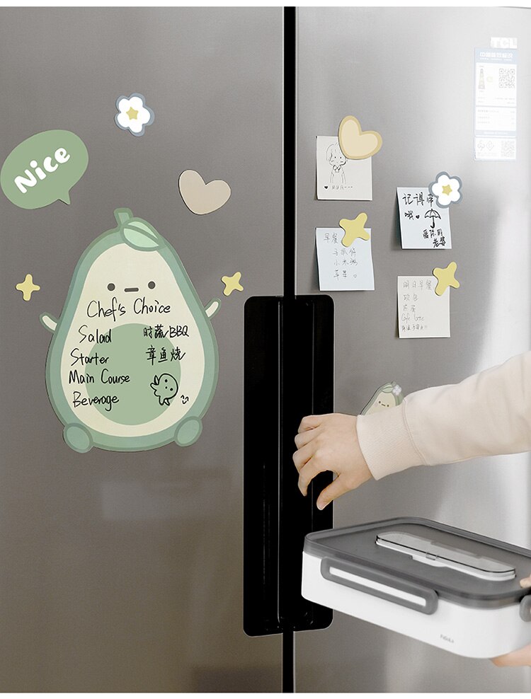 Magnetic Cartoon Message Board Fridge Magnets Dry Wipe Board Marker Eraser Writing Record Message Board Remind Memo Pad With Pen