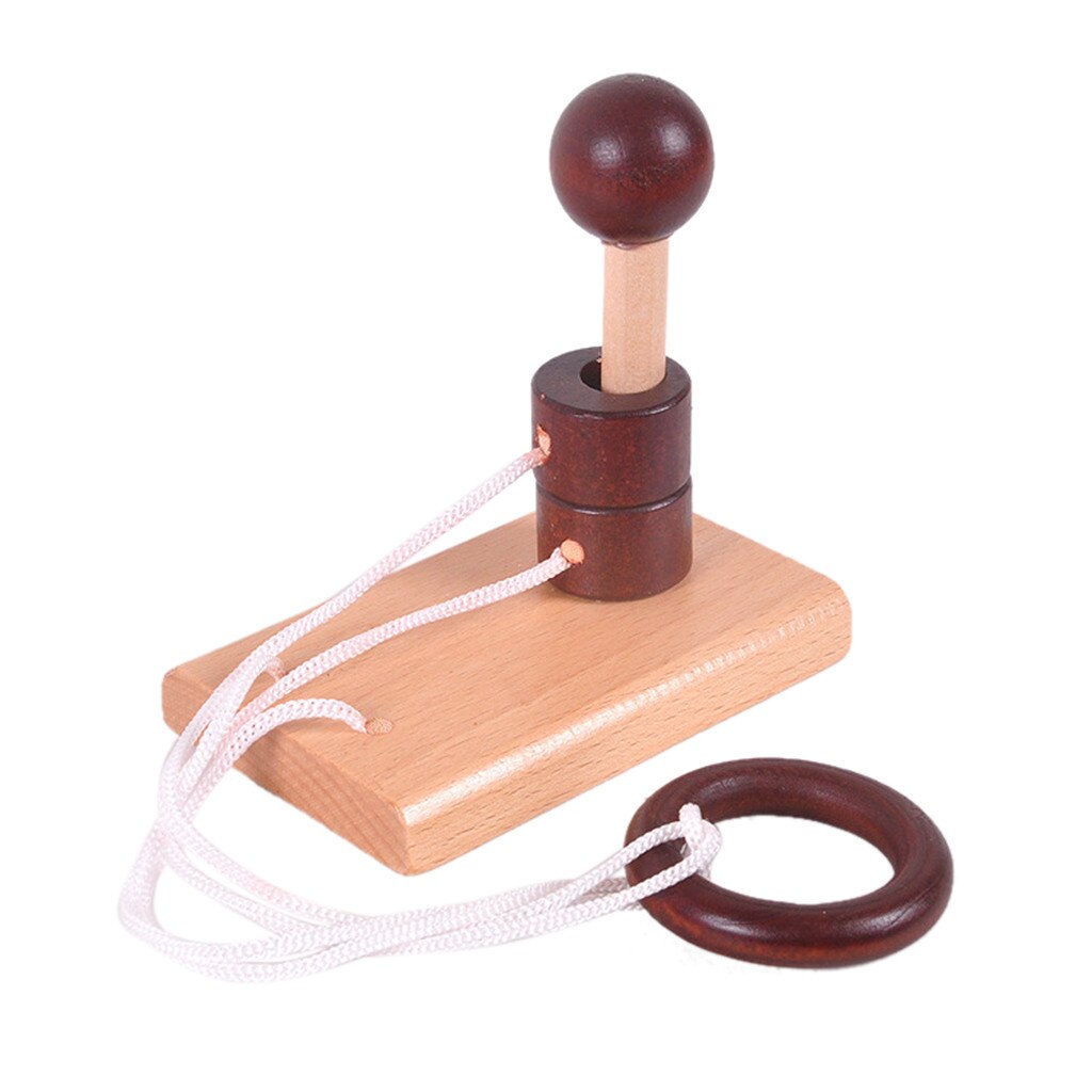 Classique jeu de Puzzle en bois Solution corde centrale casse-tête pour adultes jeu l'oeil de dieu 6cm x 9cm GK: A