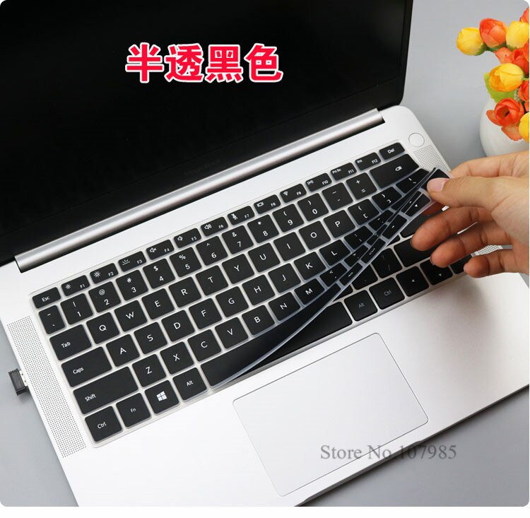 Vaskbart silikone laptop tastatur cover beskytter skin til huawei matebook  d 14 tommer (amd) notebook  d14 w50f w00d 14.0 & #39 ;& #39 ;