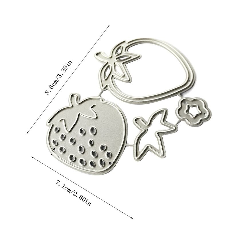 Jordbær metal skære dies stencil scrapbog diy album stempel papir prægning