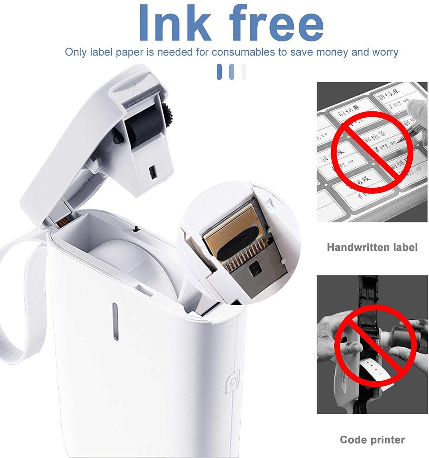 Niimbot D11 Mini Portable Thermal Label Printer Pocket Tape Sticker Label Maker For Mobile Android iOS Phone
