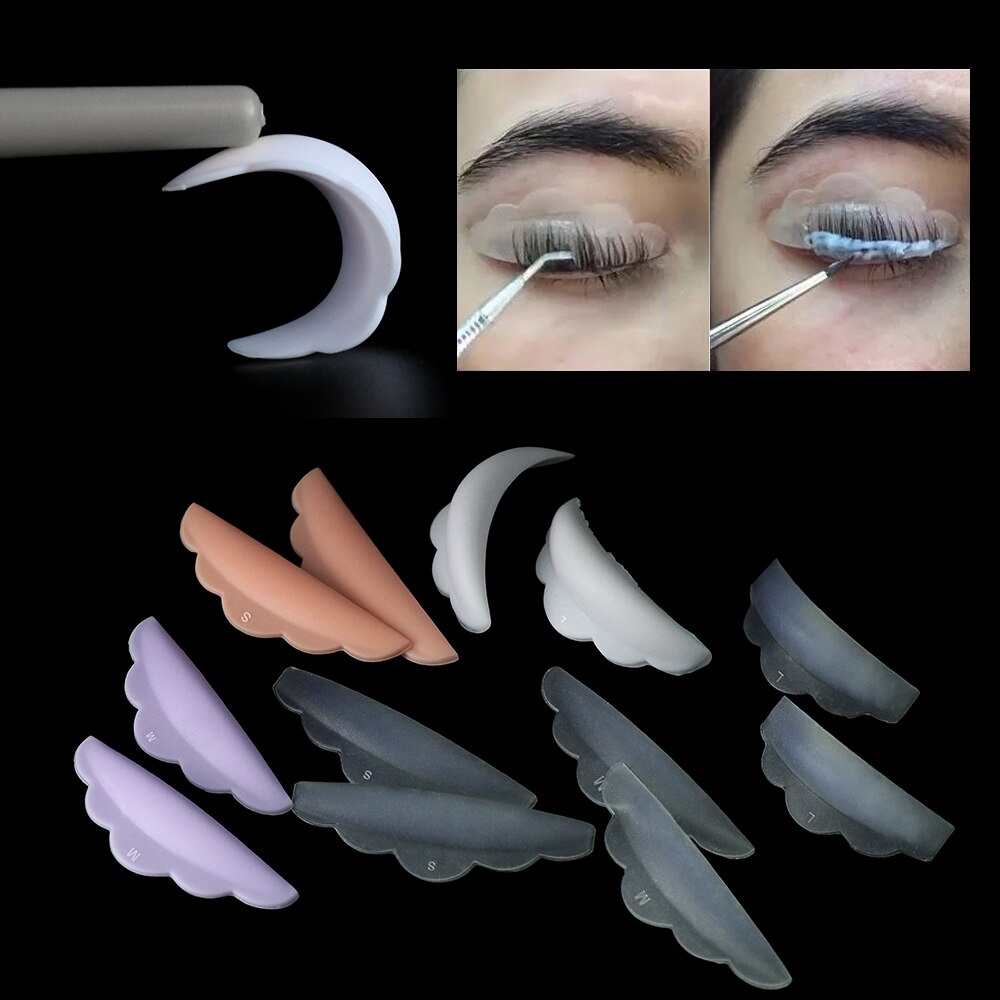 10 Stks/set 4.8Cm Transparant Y Vorm Siliconen Wimpers Lift Lifting Curler Eye Lash Extension Graft Brush Tool Accessoires