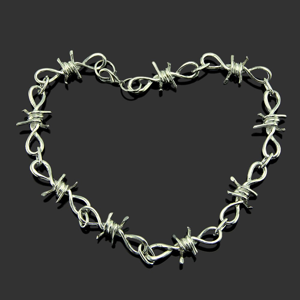 Europa i ameryka punk ciernie drut kolczasty Phants zamek łańcuszek robić spodni męskie damskie biodro chmiel kuks dyskoteka taniec fajny naszyjnik Bracel