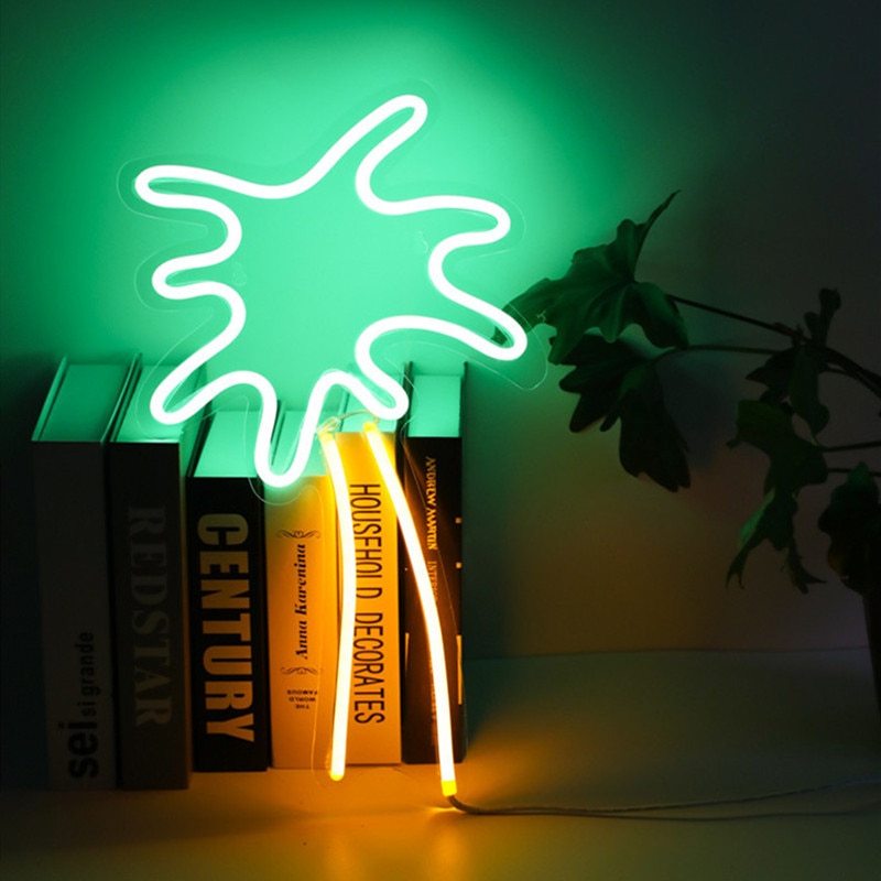 LED Neon Licht met Lampjes Sexy Teken Ijs Neon Geel Cool Licht Kerst Partij Bar Winkel Art wanddecoratie