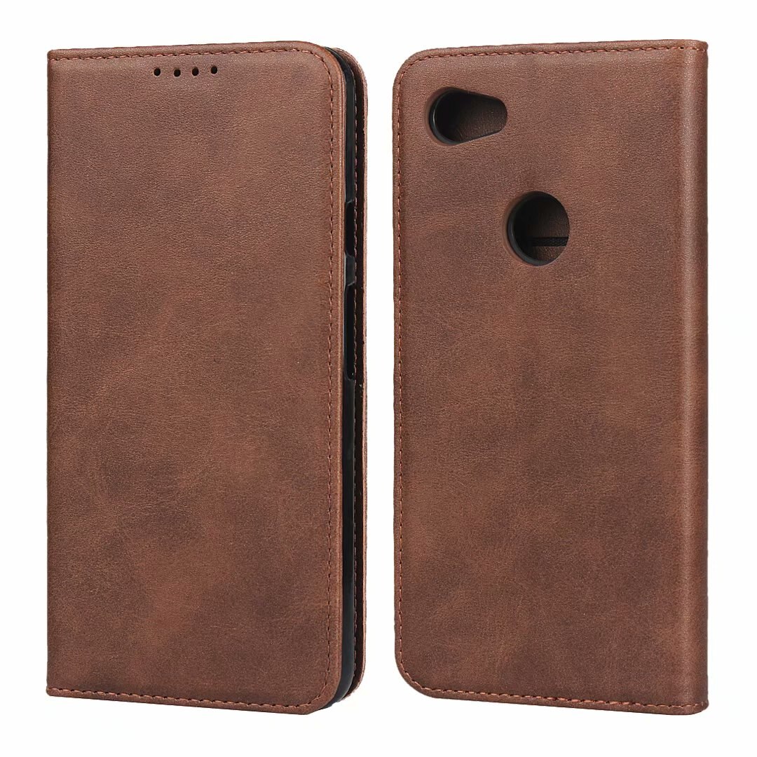 Läderfodral för google pixel 3a 3a xl 3 axl flipfodral korthållare hölster magnetisk attraktionsfodral fodral plånboksfodral