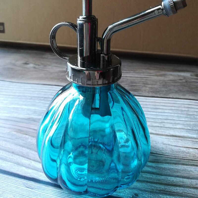 Växter blommor sprayflaska, vintage glas spray vattenkruka, pumpa färgglada sprayflaska: Himmelsblå