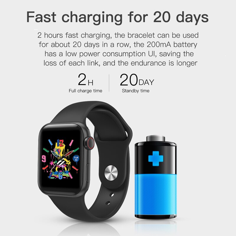 Bluetooth 5.0 smartwatch  f20 waterdichte fitness tracker horloge met hartslagmeter slaap sport smartwatch ondersteuning ios android