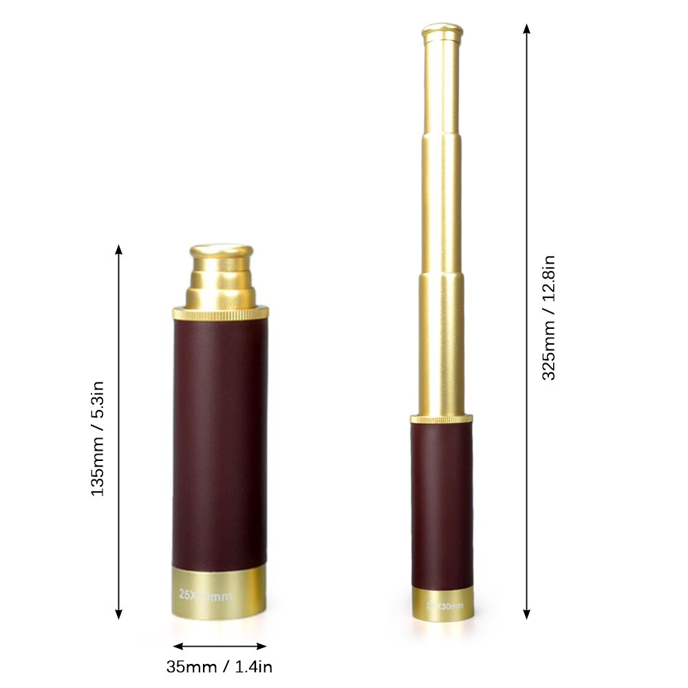 25X30 Pocket Zoomable Monoculaire Piraat Telescoop Draagbare Inklapbare Handheld Vintage Monoculaire Telescoop