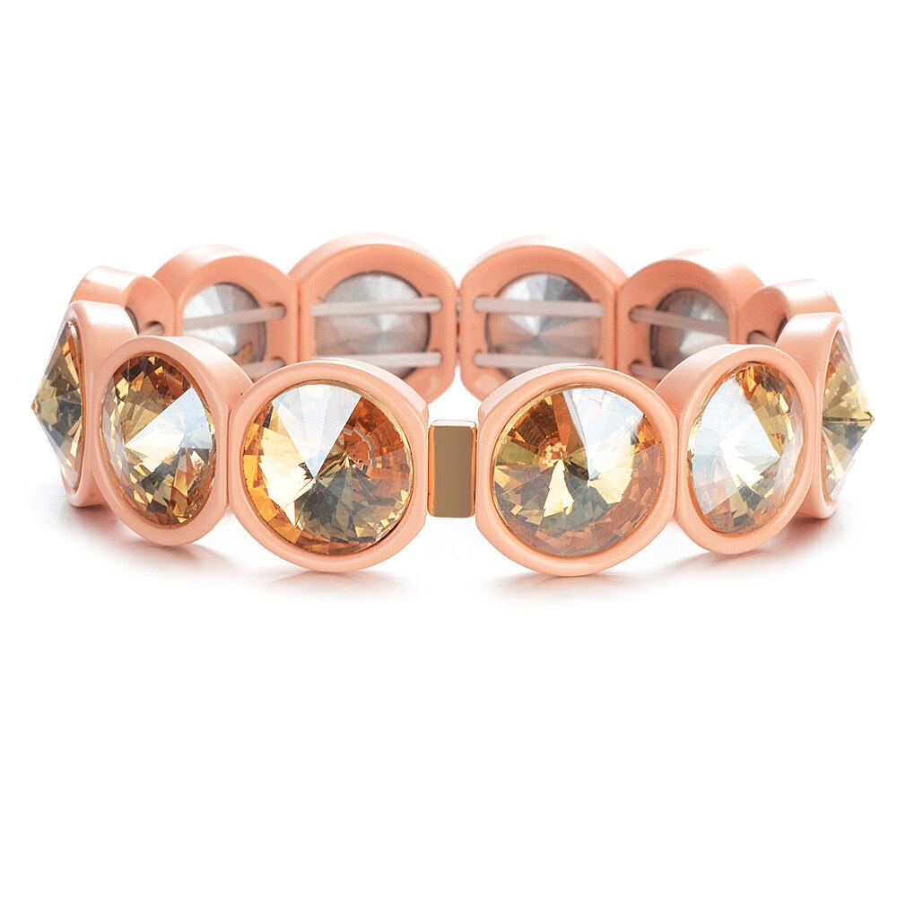 Bracelets en cristal couleur bonbon arc-en-ciel, bijoux avec trou en émail, bracelet bohème pour femme  s192: S192-4