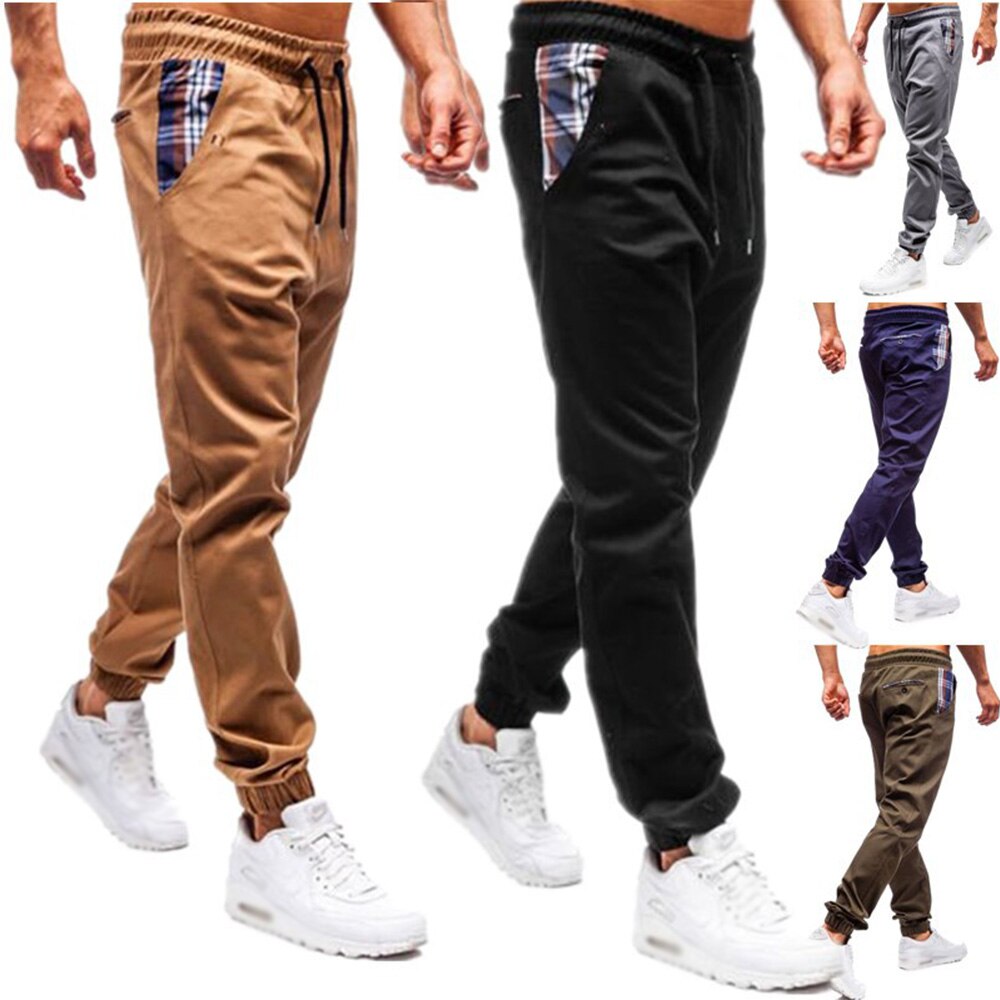 Männer neue Overall Jogger jogginghose lässig herren Sportbekleidung einfarbig multi-tasche Overall Hüfte-hüpfen Harem hosen schlank passen